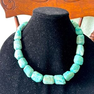 699 carats amonazite gemstone necklace! 🩵